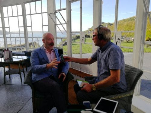 BBC Radio Devon interview Giles Fuchs at Burgh Island