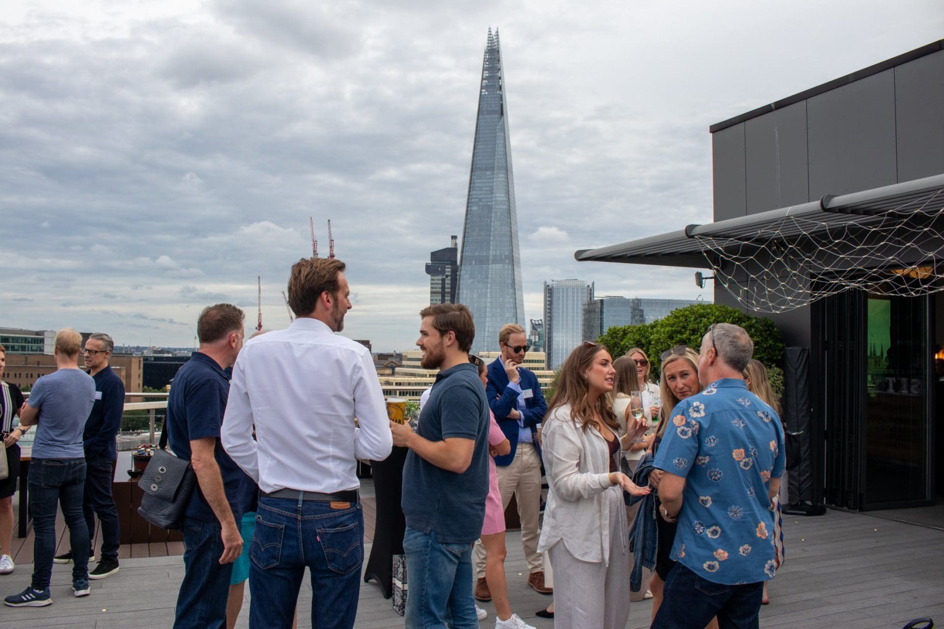 Rooftop office amenities in London EC3R near Monument Station, highlighting The Deck cafe and unique nautical-themed social spaces at Office Space in Town