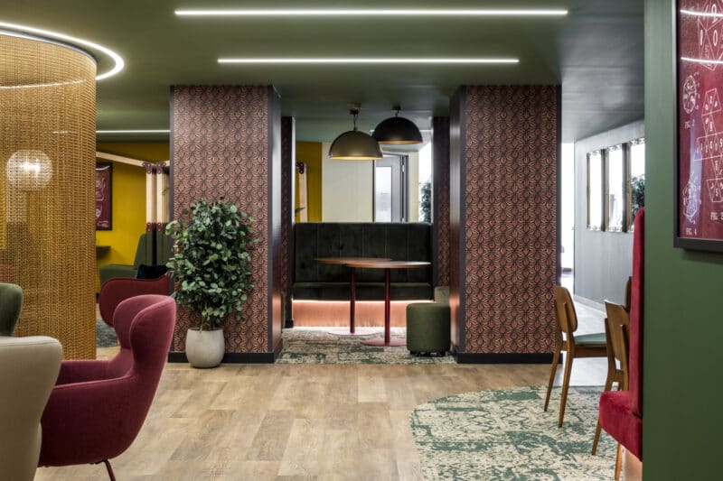 Boutique breakout space at our office space to rent in Liverpool Street London featuring a Monopoly theme at Office Space in Town.