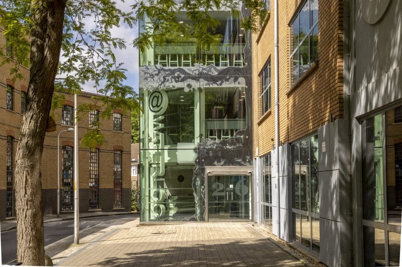 Luxury serviced office entrance in Waterloo London SE1, highlighting the OSiT Boundary Row building for creative businesses and corporate professionals near South Bank.