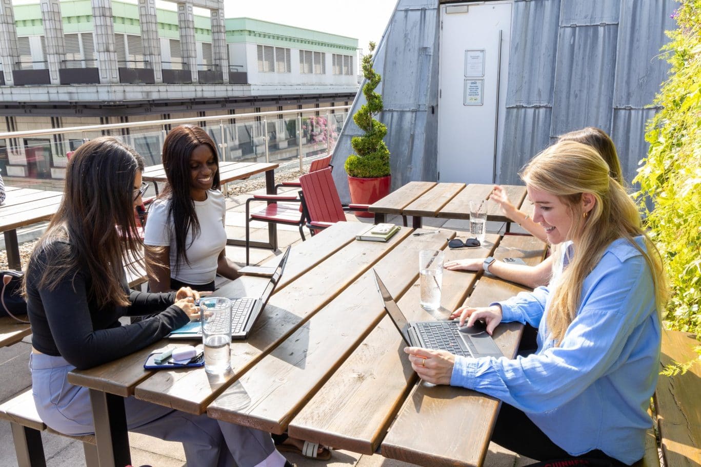Members of the Office Space in Town Green Team promoting eco-friendly practices and sustainable workspace solutions within the 