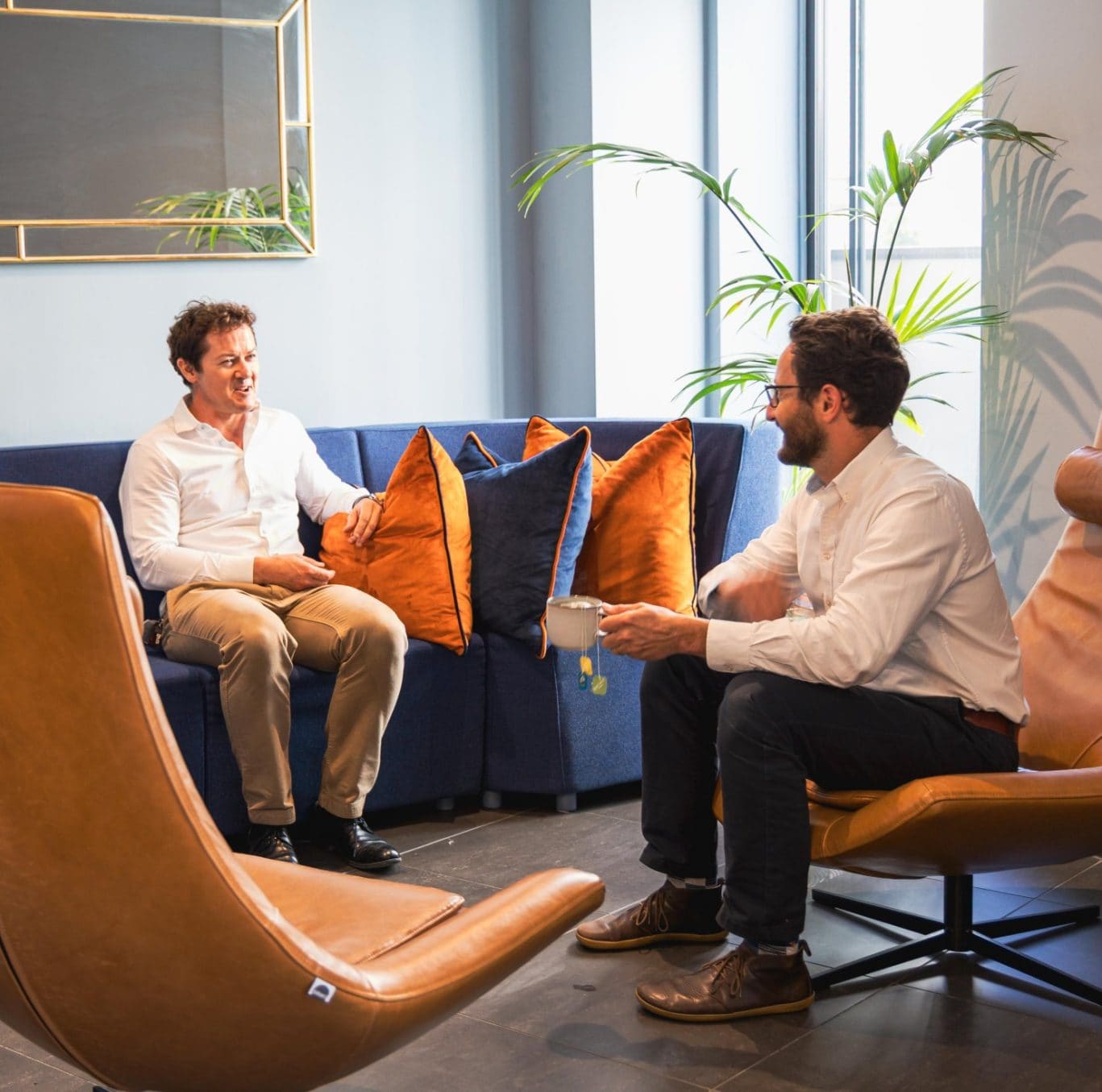 The sophisticated and literary-themed breakout lounge at Office Space in Town St Paul's, providing a premium boutique social environment for professional tenants in the City of London.