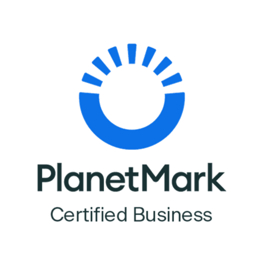 Planet Mark sustainability certification logo for Office Space in Town, representing our commitment to carbon reduction and environmental excellence across all boutique serviced offices.