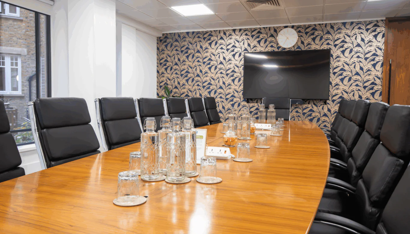 Luxury meeting room hire in St Paul's London EC1A, highlighting the Shakespeare themed boardroom at 20 Little Britain with high speed Wi-Fi and proximity to St Paul's Cathedral and the Barbican.