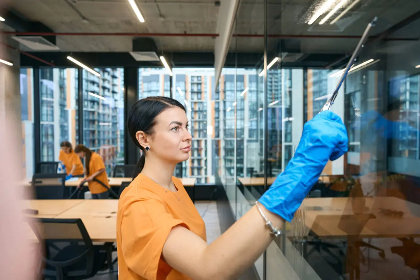 Header image for Office Space Cleaning Limited, showcasing our professional commercial cleaning team maintaining high standards of hygiene and presentation for boutique London offices.