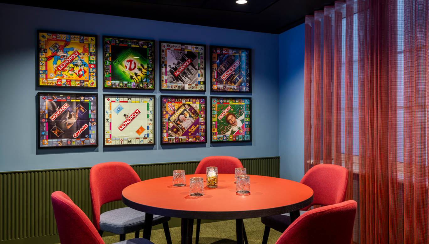 A high-spec executive boardroom at Office Space in Town Liverpool Street, featuring state-of-the-art AV technology, integrated video conferencing, and premium leather seating for corporate board meetings.