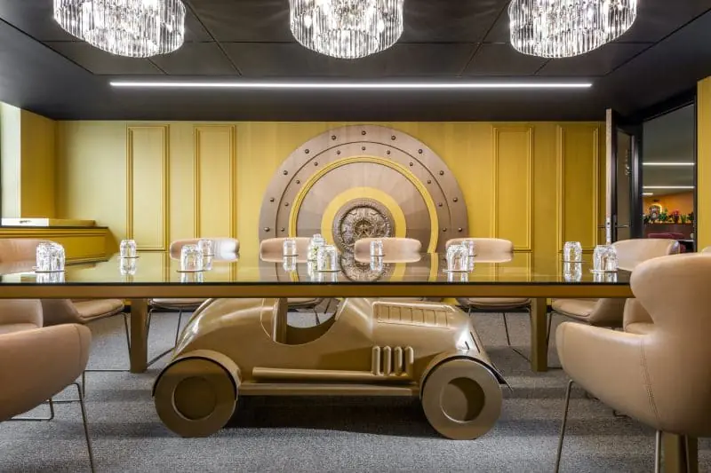 High spec Bank themed meeting space at Office Space in Town to hire meeting rooms in Liverpool Street London.